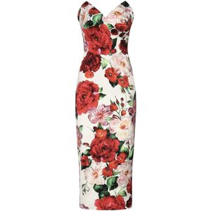 Dolce & Gabbana, Dames, Jurken, Veelkleurig, Maat: 2XS Zijde,
