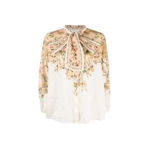 Zimmermann Roze Bloemenprint Shirt , Pink , Dames , Maat: M