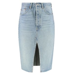 Re/Done, Dames, Rokken, Blauw, Maat: W28 Denim,