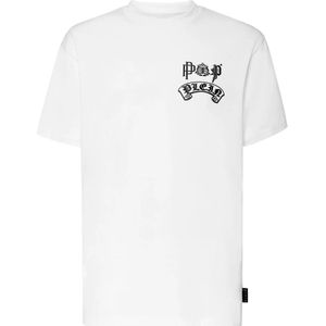 Philipp Plein, Heren, Tops, Wit, Maat: 2XL Katoen,