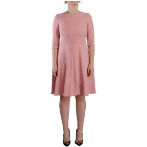 Dolce & Gabbana - A-lijn Jurk - Roze - Knielengte - Katoen