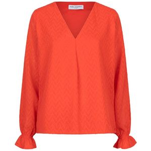 Lofty Manner, Dames, Blouses & Shirts, Rood, Maat: M Poliester,