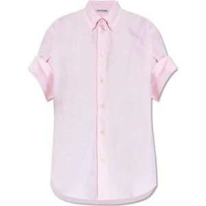 Acne Studios, Dames, Blouses & Shirts, Roze, Maat: S Katoen,
