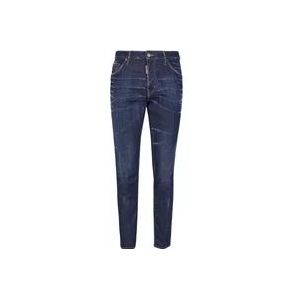 Dsquared2 Blauwe Skinny Jeans voor Heren , Blue , Heren , Maat: XL
