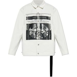 Rick Owens, Heren, Jassen, Wit, Maat: XS Denim,