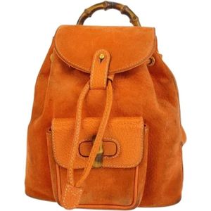 Gucci Vintage, Dames, Pre-owned, Oranje, Maat: ONE Size Leer,