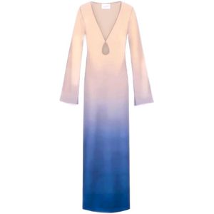 MC2 Saint Barth, Dames, Jurken, Blauw, Maat: L Poliester,