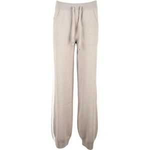 Lorena Antoniazzi, Dames, Broeken, Beige, Maat: S Zijde,
