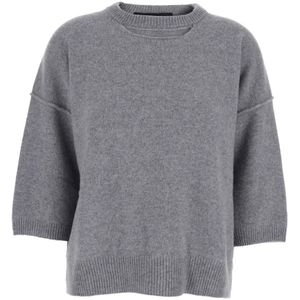 Federica Tosi, Dames, Truien, Grijs, Maat: XS Wol,