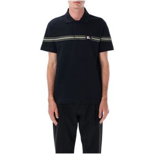 Burberry, Heren, Tops, Blauw, Maat: S Katoen,