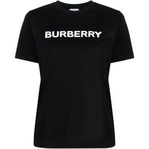 Burberry, Dames, Tops, Zwart, Maat: 2XS Katoen,