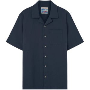 Edmmond Studios, Heren, Overhemden, Blauw, Maat: S