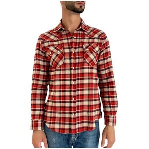 Roy Roger's, Heren, Overhemden, Rood, Maat: XL Katoen,