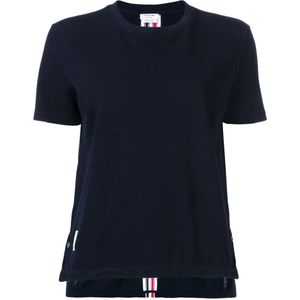 Thom Browne, Dames, Tops, Blauw, Maat: 2XS Katoen,
