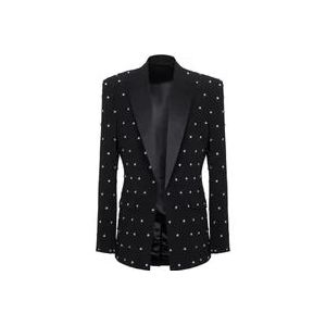 Balmain Jack met geborduurde sterren , Black , Heren , Maat: XL