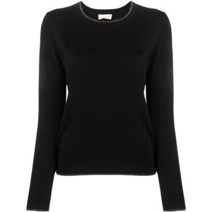 Liu Jo, Dames, Truien, Zwart, Maat: XS Viscose,