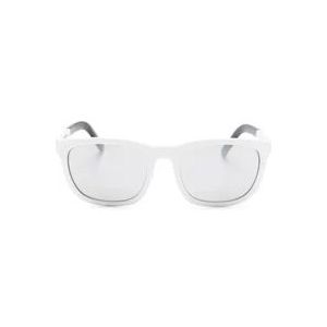 Moncler Witte zonnebril met originele accessoires , White , unisex , Maat: 57 MM