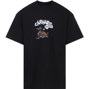 Carhartt Wip, Heren, Tops, Zwart, Maat: S