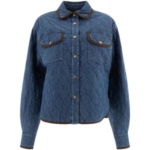 Jacob Cohën, Dames, Blouses & Shirts, Blauw, Maat: S Denim,