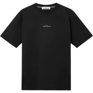Stone Island, Heren, Tops, Zwart, Maat: L Katoen,