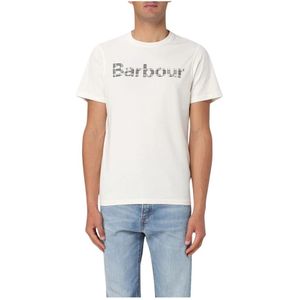 Barbour, Heren, Tops, Wit, Maat: L Katoen,