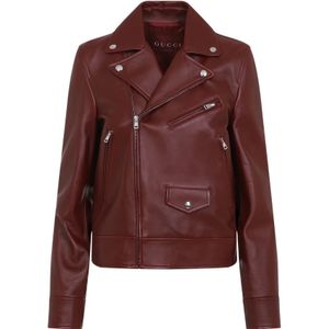 Gucci, Dames, Jassen, Rood, Maat: XS Leer,