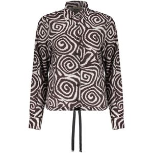 Herno, Dames, Blouses & Shirts, Bruin, Maat: S Poliester,