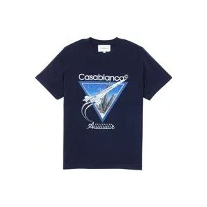 Casablanca T-shirts , Blue , Heren , Maat: XS