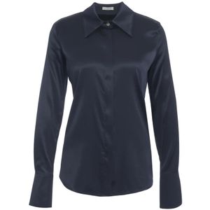 Himon's, Dames, Blouses & Shirts, Blauw, Maat: L Zijde,
