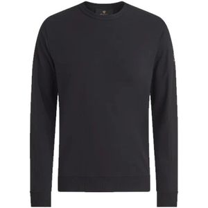 Belstaff, Heren, Sweatshirts & Hoodies, Zwart, Maat: S Katoen,