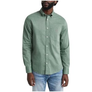 Gant, Heren, Overhemden, Groen, Maat: XL