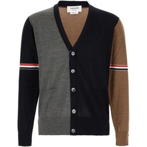 Thom Browne, Heren, Truien, Veelkleurig, Maat: L Wol,