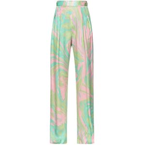 Pinko, Dames, Broeken, Veelkleurig, Maat: S Satijn,