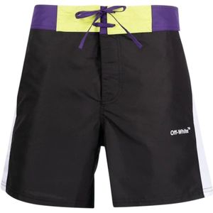 Off White, Heren, Badkleding, Veelkleurig, Maat: S Polyamide,