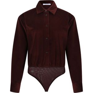 Max Mara, Dames, Tops, Rood, Maat: S Velours,