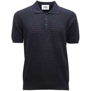 Alpha Studio, Heren, Tops, Blauw, Maat: L Katoen,