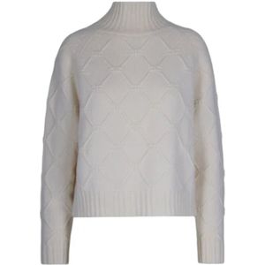 Elisabetta Franchi, Dames, Truien, Beige, Maat: S Wol,