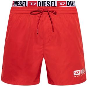 Diesel, Heren, Badkleding, Rood, Maat: S Poliester,