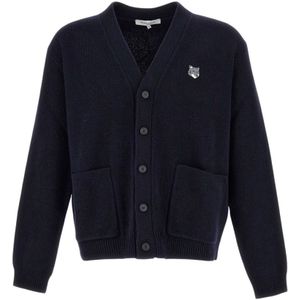 Maison Kitsuné, Heren, Truien, Blauw, Maat: L Wol,