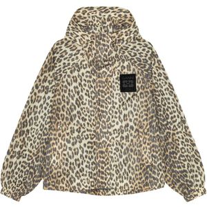 Ganni, Dames, Jassen, Beige, Maat: 2Xs/Xs Nylon,