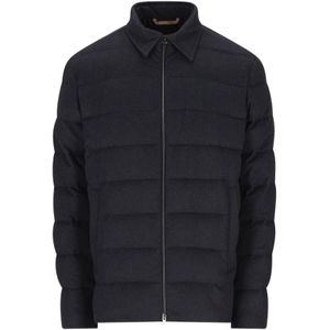 Herno, Heren, Jassen, Blauw, Maat: M Zijde,