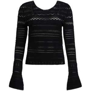 Liu Jo, Dames, Tops, Zwart, Maat: M Viscose,
