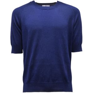 Pt01, Heren, Tops, Blauw, Maat: M