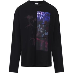 Dries Van Noten, Heren, Tops, Zwart, Maat: L Katoen,