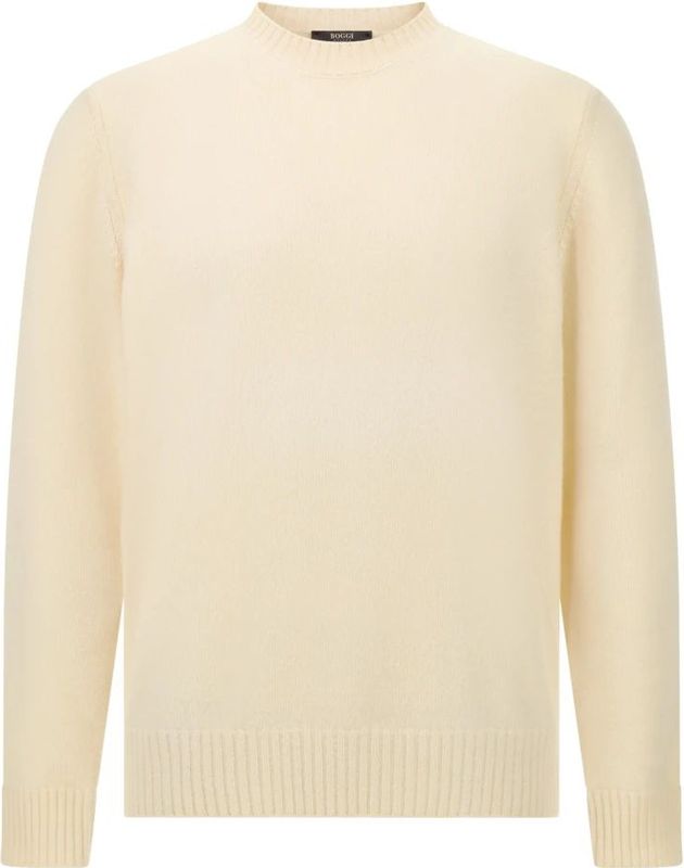 Boggi Milano, Heren, Truien, Wit, Maat: S Wol,