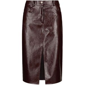 Liu Jo - Faux Leather Longuette Rok - Bordeaux - Dames