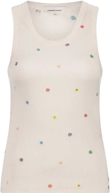 Fabienne Chapot - Tanja Jersey Embro Tank - Beige - Dames