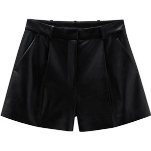 Anine Bing, Dames, Korte broeken, Zwart, Maat: XS Leer,