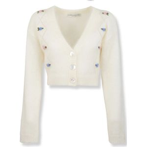 Alessandra Rich, Dames, Truien, Wit, Maat: XS