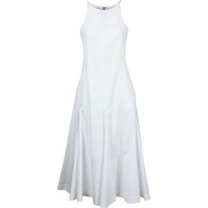 Sportmax, Dames, Jurken, Wit, Maat: XS Katoen,
